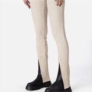 ADIKA pants with slit at bottom / beige